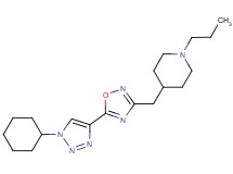4-{[5-(1-cyclohexyl-1H-1,2,3-triazol-4-yl)-1,2,4-oxadiazol-3-yl]methyl}-1-propylpiperidine