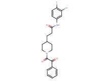 N-(3-chloro-4-fluorophenyl)-3-{1-[oxo(phenyl)acetyl]-4-piperidinyl}propanamide