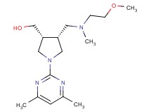 ((3R*,4R*)-1-(4,6-dimethyl-2-pyrimidinyl)-4-{[(2-methoxyethyl)(methyl)amino]methyl}-3-pyrrolidinyl)methanol