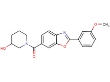 1-{[2-(3-methoxyphenyl)-1,3-benzoxazol-6-yl]carbonyl}-3-piperidinol