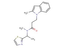 N-methyl-3-(2-methyl-1H-indol-1-yl)-N-[1-(1,3-thiazol-2-yl)ethyl]propanamide