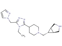 rel-(1R,5S,6r)-6-({4-[4-ethyl-5-(1H-pyrazol-1-ylmethyl)-4H-1,2,4-triazol-3-yl]-1-piperidinyl}methyl)-3-azabicyclo[3.1.0]hexane dihydrochloride