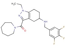3-(1-azepanylcarbonyl)-1-ethyl-N-(3,4,5-trifluorobenzyl)-4,5,6,7-tetrahydro-1H-indazol-5-amine