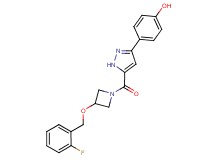 4-[5-({3-[(2-fluorobenzyl)oxy]-1-azetidinyl}carbonyl)-1H-pyrazol-3-yl]phenol