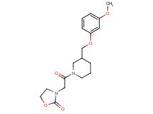 3-(2-{3-[(3-methoxyphenoxy)methyl]-1-piperidinyl}-2-oxoethyl)-1,3-oxazolidin-2-one