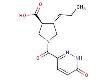 (3S*,4S*)-1-[(6-oxo-1,6-dihydro-3-pyridazinyl)carbonyl]-4-propyl-3-pyrrolidinecarboxylic acid