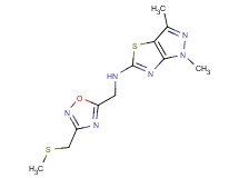 1,3-dimethyl-N-({3-[(methylthio)methyl]-1,2,4-oxadiazol-5-yl}methyl)-1H-pyrazolo[3,4-d][1,3]thiazol-5-amine