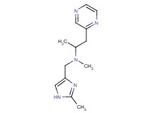 N-methyl-N-[(2-methyl-1H-imidazol-4-yl)methyl]-1-pyrazin-2-ylpropan-2-amine