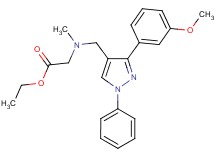 ethyl N-{[3-(3-methoxyphenyl)-1-phenyl-1H-pyrazol-4-yl]methyl}-N-methylglycinate