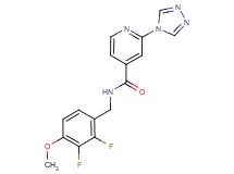 N-(2,3-difluoro-4-methoxybenzyl)-2-(4H-1,2,4-triazol-4-yl)isonicotinamide