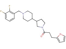 1-(2,3-difluorobenzyl)-4-{1-[3-(2-furyl)propanoyl]-3-pyrrolidinyl}piperidine