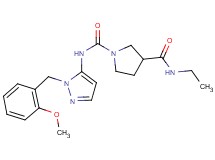 N~3~-ethyl-N~1~-[1-(2-methoxybenzyl)-1H-pyrazol-5-yl]pyrrolidine-1,3-dicarboxamide