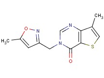 7-methyl-3-[(5-methylisoxazol-3-yl)methyl]thieno[3,2-d]pyrimidin-4(3H)-one