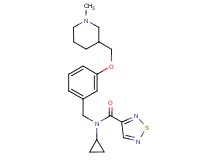 N-cyclopropyl-N-{3-[(1-methyl-3-piperidinyl)methoxy]benzyl}-1,2,5-thiadiazole-3-carboxamide
