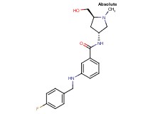 3-[(4-fluorobenzyl)amino]-N-[(3R,5S)-5-(hydroxymethyl)-1-methylpyrrolidin-3-yl]benzamide