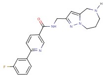6-(3-fluorophenyl)-N-(5,6,7,8-tetrahydro-4H-pyrazolo[1,5-a][1,4]diazepin-2-ylmethyl)nicotinamide hydrochloride