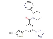 3-{1-[3-(4-methyl-2-thienyl)-5-(1H-tetrazol-1-yl)benzoyl]-2-piperidinyl}pyridine