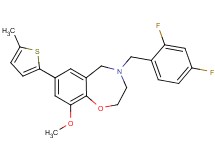 4-(2,4-difluorobenzyl)-9-methoxy-7-(5-methyl-2-thienyl)-2,3,4,5-tetrahydro-1,4-benzoxazepine