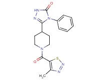 5-{1-[(4-methyl-1,2,3-thiadiazol-5-yl)carbonyl]piperidin-4-yl}-4-phenyl-2,4-dihydro-3H-1,2,4-triazol-3-one