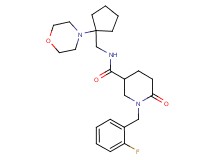 1-(2-fluorobenzyl)-N-{[1-(4-morpholinyl)cyclopentyl]methyl}-6-oxo-3-piperidinecarboxamide