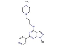 1-methyl-N-[3-(4-methyl-1-piperazinyl)propyl]-6-(4-pyridinyl)-1H-pyrazolo[3,4-d]pyrimidin-4-amine
