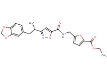 ethyl 5-{[({3-[2-(1,3-benzodioxol-5-yl)-1-methylethyl]-5-isoxazolyl}carbonyl)amino]methyl}-2-furoate