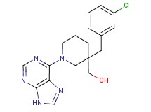 [3-(3-chlorobenzyl)-1-(9H-purin-6-yl)piperidin-3-yl]methanol