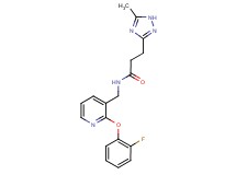 N-{[2-(2-fluorophenoxy)pyridin-3-yl]methyl}-3-(5-methyl-1H-1,2,4-triazol-3-yl)propanamide