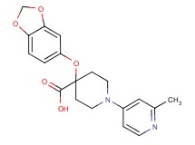 4-(1,3-benzodioxol-5-yloxy)-1-(2-methylpyridin-4-yl)piperidine-4-carboxylic acid