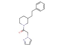 3-(2-phenylethyl)-1-(1H-pyrazol-1-ylacetyl)piperidine
