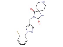 3-{[1-(2-fluorophenyl)-1H-pyrazol-4-yl]methyl}-1,3,8-triazaspiro[4.5]decane-2,4-dione