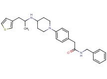 N-benzyl-2-[4-(4-{[1-methyl-2-(3-thienyl)ethyl]amino}-1-piperidinyl)phenyl]acetamide
