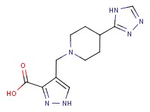4-{[4-(4H-1,2,4-triazol-3-yl)piperidin-1-yl]methyl}-1H-pyrazole-3-carboxylic acid