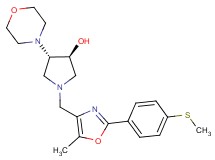 (3S*,4S*)-1-({5-methyl-2-[4-(methylthio)phenyl]-1,3-oxazol-4-yl}methyl)-4-morpholin-4-ylpyrrolidin-3-ol