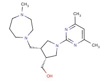 {(3R*,4R*)-1-(4,6-dimethylpyrimidin-2-yl)-4-[(4-methyl-1,4-diazepan-1-yl)methyl]pyrrolidin-3-yl}methanol