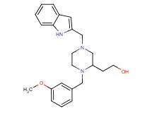 2-[4-(1H-indol-2-ylmethyl)-1-(3-methoxybenzyl)-2-piperazinyl]ethanol