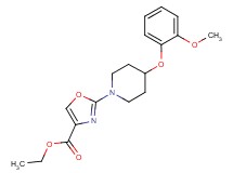 ethyl 2-[4-(2-methoxyphenoxy)-1-piperidinyl]-1,3-oxazole-4-carboxylate