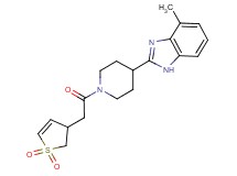 2-{1-[(1,1-dioxido-2,3-dihydro-3-thienyl)acetyl]-4-piperidinyl}-4-methyl-1H-benzimidazole