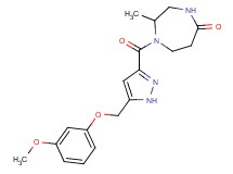 1-({5-[(3-methoxyphenoxy)methyl]-1H-pyrazol-3-yl}carbonyl)-2-methyl-1,4-diazepan-5-one