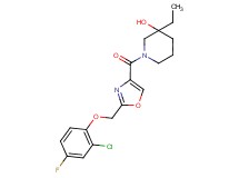 1-({2-[(2-chloro-4-fluorophenoxy)methyl]-1,3-oxazol-4-yl}carbonyl)-3-ethylpiperidin-3-ol