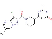 6-{1-[(3-chloro-6-methylpyrazolo[1,5-a]pyrimidin-2-yl)carbonyl]piperidin-3-yl}pyrimidin-4(3H)-one
