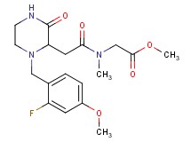 methyl N-{[1-(2-fluoro-4-methoxybenzyl)-3-oxo-2-piperazinyl]acetyl}-N-methylglycinate