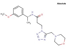 N-[(1R)-1-(3-methoxyphenyl)ethyl]-3-[5-(4-morpholinylmethyl)-1H-tetrazol-1-yl]propanamide