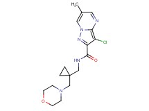 3-chloro-6-methyl-N-{[1-(morpholin-4-ylmethyl)cyclopropyl]methyl}pyrazolo[1,5-a]pyrimidine-2-carboxamide