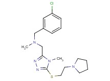 (3-chlorobenzyl)methyl[(4-methyl-5-{[2-(1-pyrrolidinyl)ethyl]thio}-4H-1,2,4-triazol-3-yl)methyl]amine