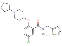 5-chloro-2-[(1-cyclopentyl-4-piperidinyl)oxy]-N-methyl-N-(2-thienylmethyl)benzamide