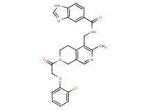 N-({7-[(2-chlorophenoxy)acetyl]-3-methyl-5,6,7,8-tetrahydro-2,7-naphthyridin-4-yl}methyl)-1H-benzimidazole-5-carboxamide