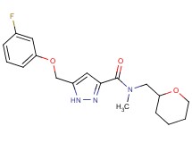 5-[(3-fluorophenoxy)methyl]-N-methyl-N-(tetrahydro-2H-pyran-2-ylmethyl)-1H-pyrazole-3-carboxamide