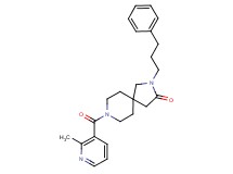8-[(2-methyl-3-pyridinyl)carbonyl]-2-(3-phenylpropyl)-2,8-diazaspiro[4.5]decan-3-one