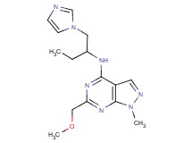 N-[1-(1H-imidazol-1-ylmethyl)propyl]-6-(methoxymethyl)-1-methyl-1H-pyrazolo[3,4-d]pyrimidin-4-amine